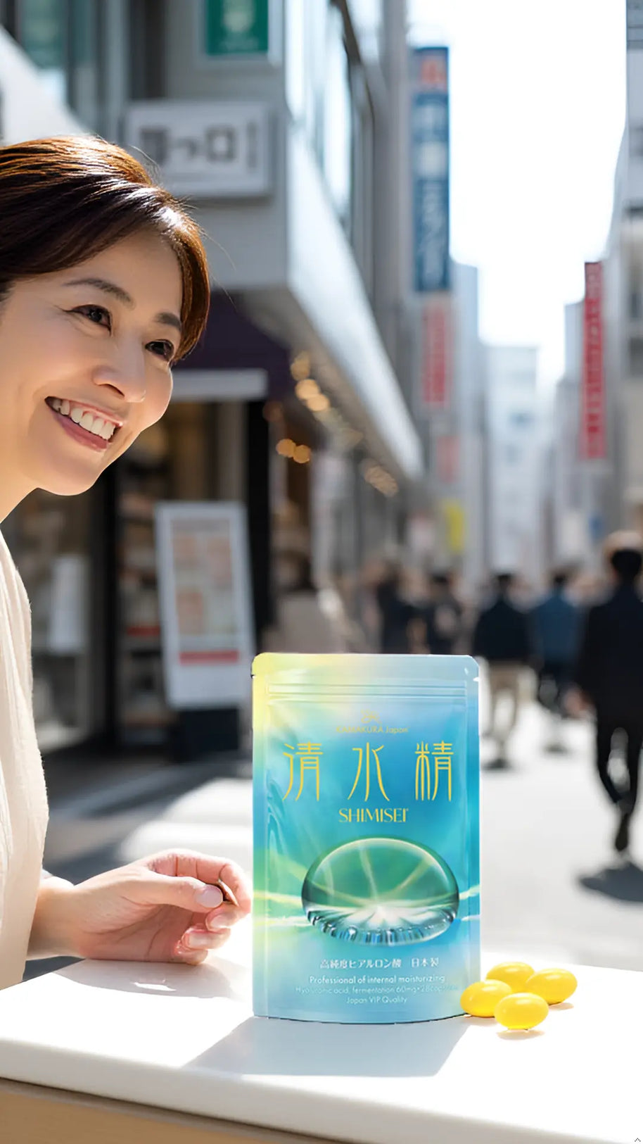 SHIMISEI High-Purity Hyaluronic Acid 240mg | Japanese Wellness Capsules | 180 Caps | Made in Japan KAMAKURA JAPON
